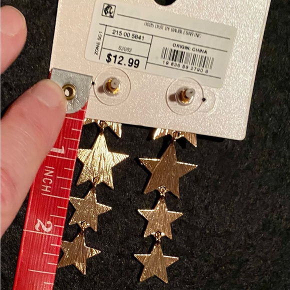 💥Sugarfix by Baublebar Crystal Stars Dangle Earrings Gold Tone💥 NEW - Picture 3 of 4